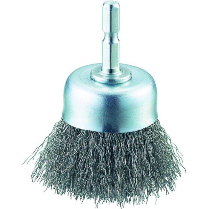 TRUSCO 軸付カップブラシ φ50X軸6.35 ステンレス線 線径0.3(Tcode:3521010)