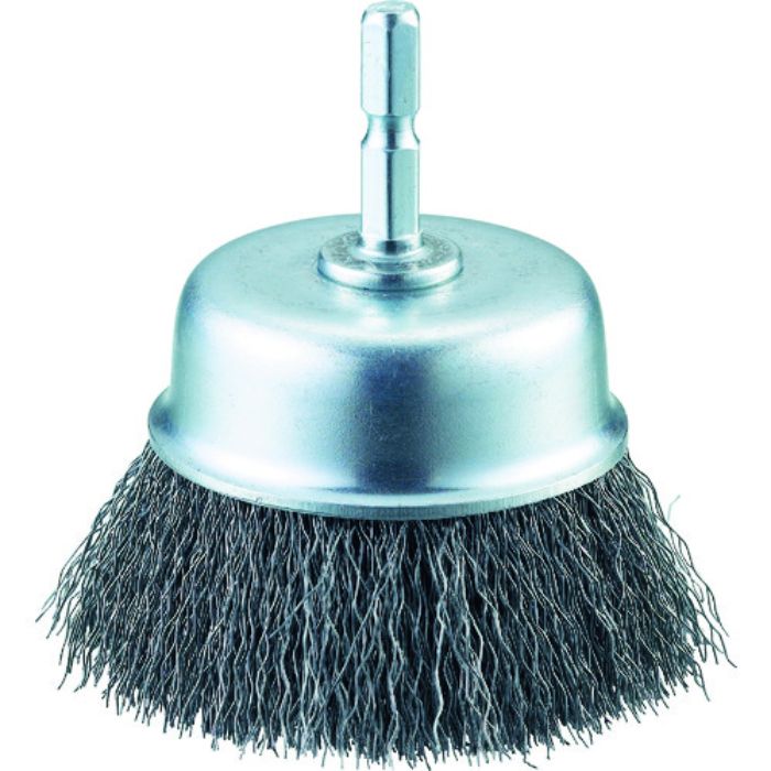 TRUSCO 軸付カップブラシ φ65X軸6.35 鋼線 線径0.3(Tcode:3521001)
