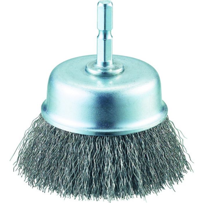 TRUSCO 軸付カップブラシ φ65X軸6.35 ステンレス線 線径0.3(Tcode:3520994)