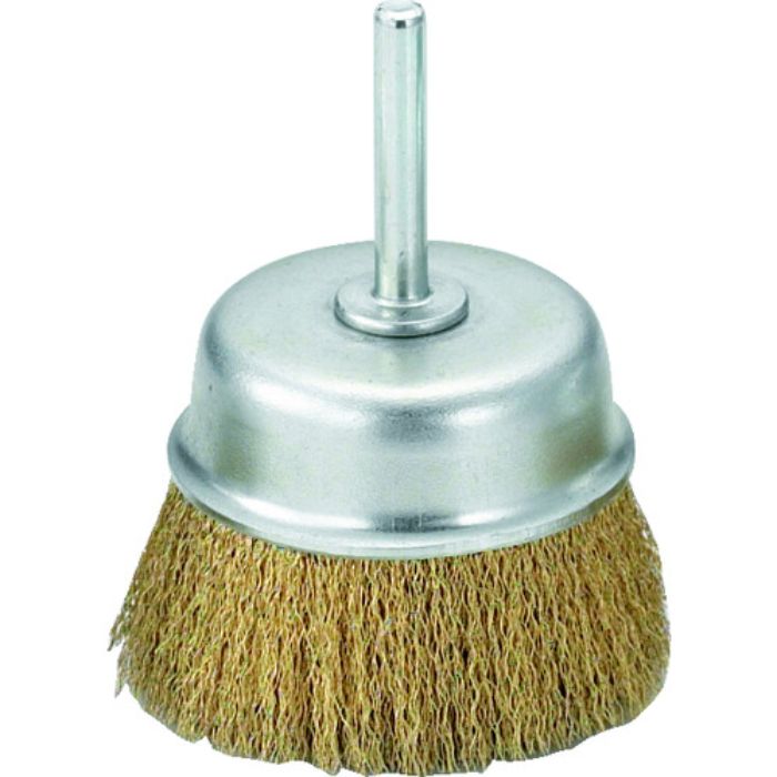TRUSCO 軸付カップブラシ φ65X軸6 真鍮 線径0.15(Tcode:2589958)