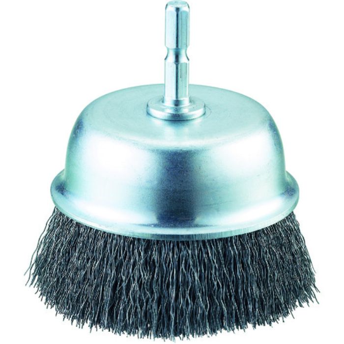 TRUSCO 軸付カップブラシ φ75X軸6.35 鋼線 線径0.3(Tcode:3520986)