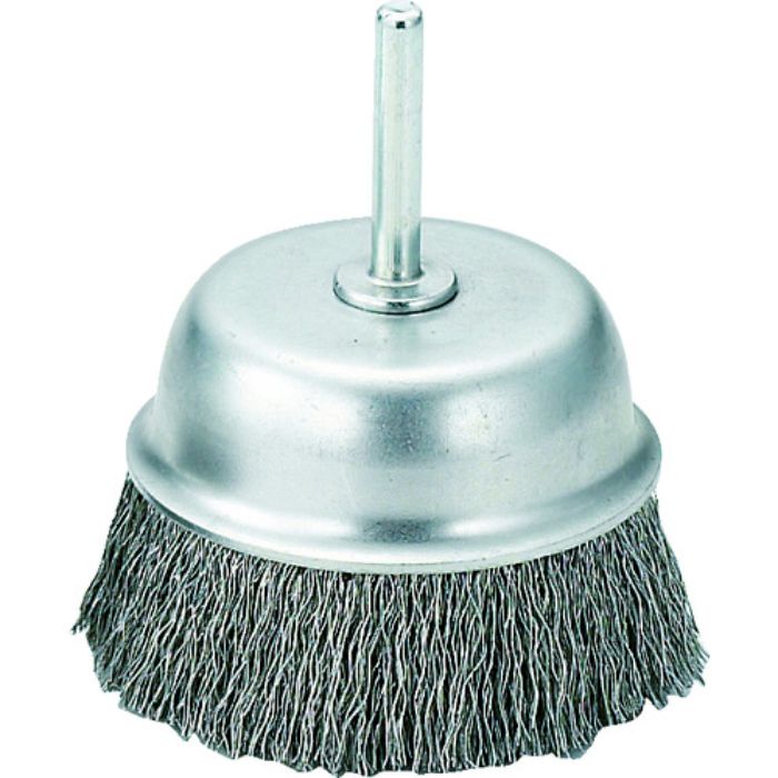 TRUSCO 軸付カップブラシ φ75X軸6 ステンレス線 線径0.3(Tcode:2589893)
