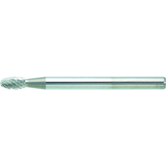 TRUSCO 超硬バー タマゴ型 Φ3X刃長5.6X軸3 ダブルカット(Tcode:3447529)