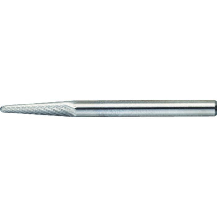 TRUSCO 超硬バー テーパー Φ3(8°)X刃長12.7X軸3シングルカット(Tcode:3840727)