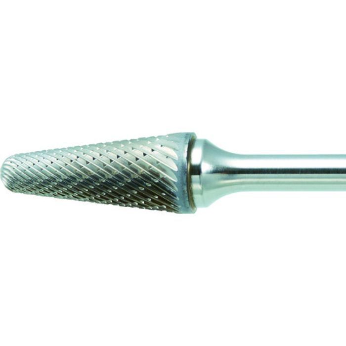 TRUSCO 超硬バー テーパー型 Φ12.7X刃長28X軸6 ロング ダブル(Tcode:4365267)