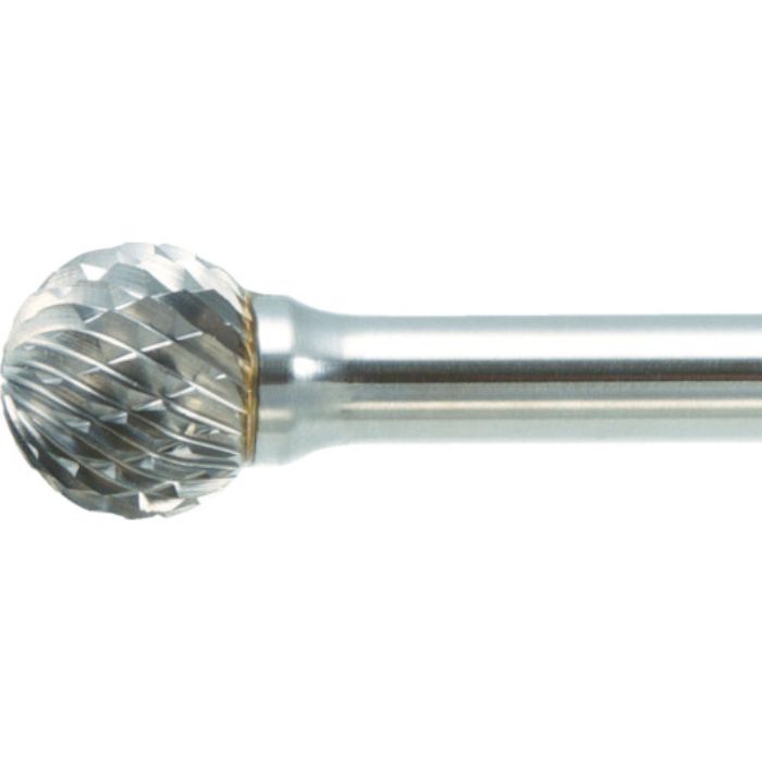 TRUSCO 超硬バー 球型 Φ6X刃長5.5X軸6 ロング ダブルカット(Tcode:4365437)