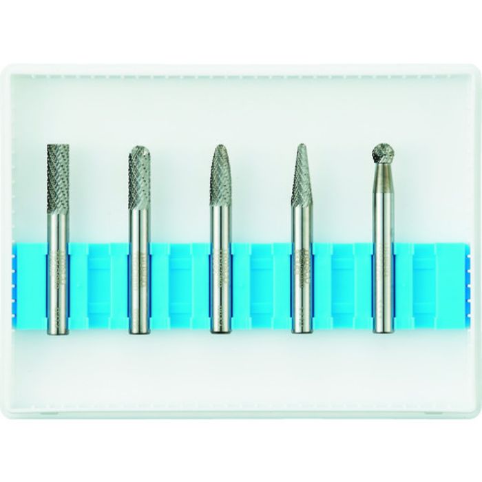 TRUSCO 超硬バーセットCシリーズ 軸6mm 刃径6mm 5本セット(Tcode:4365593)