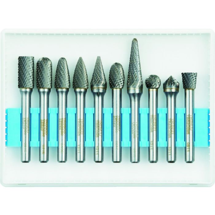 TRUSCO 超硬バーセットCシリーズ 軸6mm 刃径9.5mm 10本セット(Tcode:4365607)