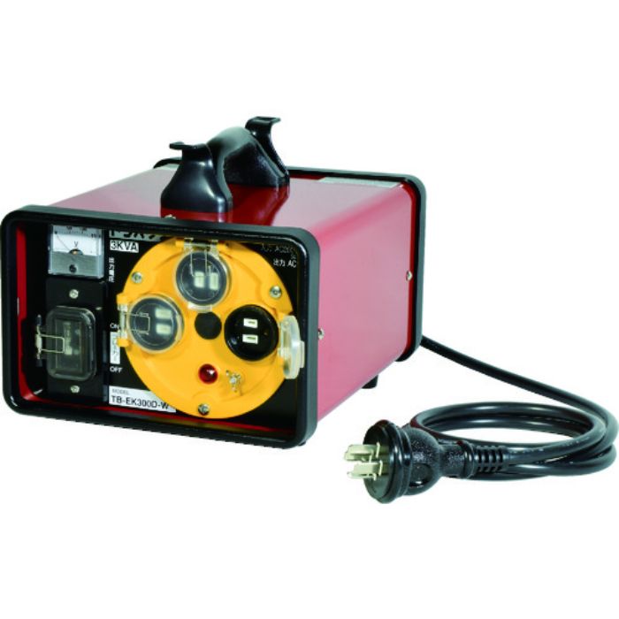 NICHIDO 屋外型降圧トランス 防滴型 単巻 防雨キャップ付 3KVA(Tcode:7307454)