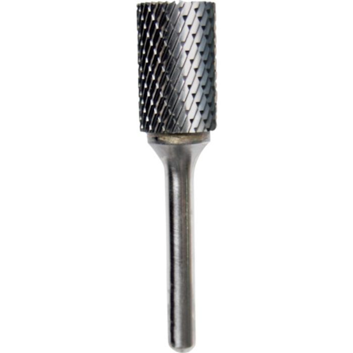 NRS 超硬バー 円筒刃付dカット 刃径16×刃長25×軸径6×軸長45 ロー付(Tcode:4354192)