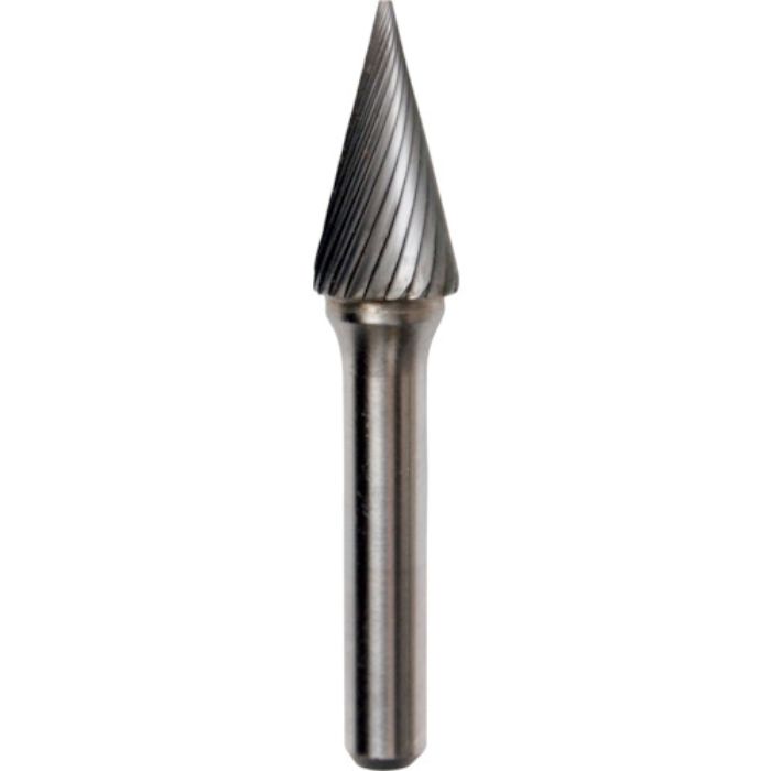 NRS 超硬バー 円錐sカット 刃径12×刃長25×軸径8×軸長45 ロー付(Tcode:4354401)