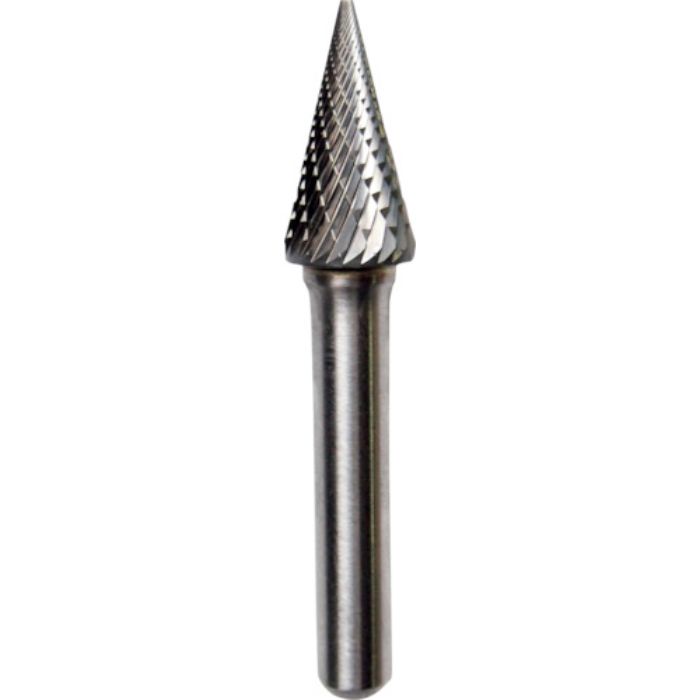 NRS 超硬バー 円錐dカット 刃径12×刃長25×軸径8×軸長45 ロー付(Tcode:4354443)
