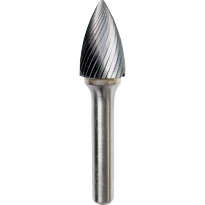 NRS 超硬バー トンガリsカット 刃径16×刃長25×軸径8×軸長45 ロー付(Tcode:4356128)