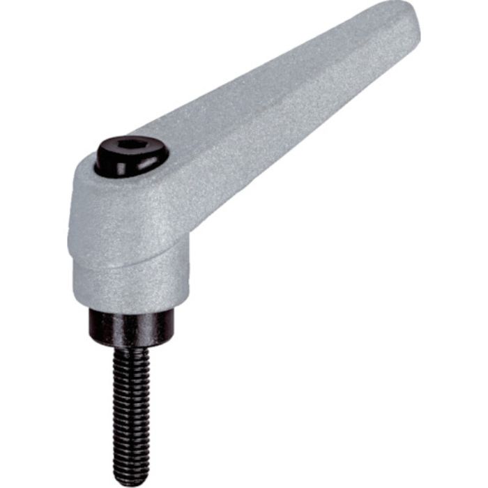 TRUSCO クランプレバー シルバー オネジ M8 ねじ長16(Tcode:3569469)