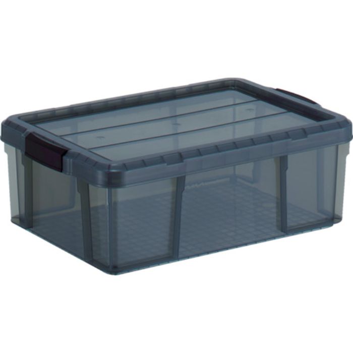 TRUSCO クリアライトボックス 24L 黒半透明(Tcode:7992416)