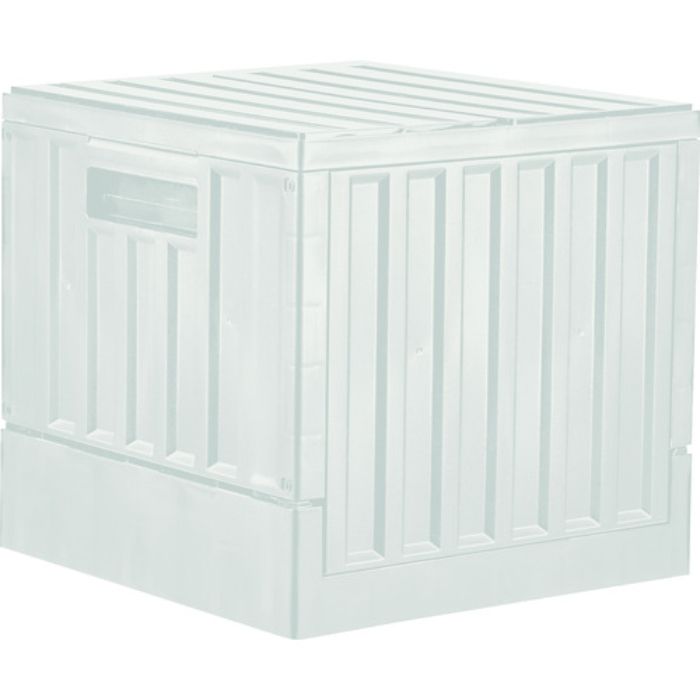 TRUSCO フタ付折りたたみコンテナー 22L ホワイト(Tcode:2076092)