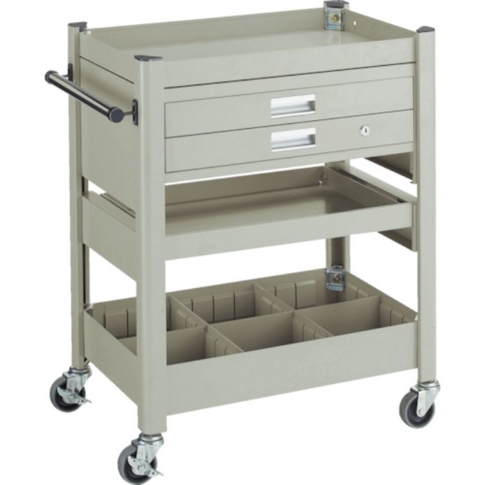 TRUSCO コンビネーションワゴン 643X427XH880 スライド棚付(Tcode:3015149)