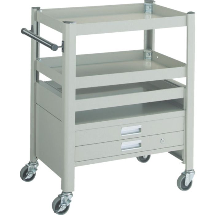 TRUSCO コンビネーションワゴン 643X427XH880 スライド棚付(Tcode:3015165)