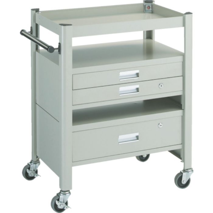 TRUSCO コンビネーションワゴン 643X427XH880 1段・2段引出付(Tcode:3047482)