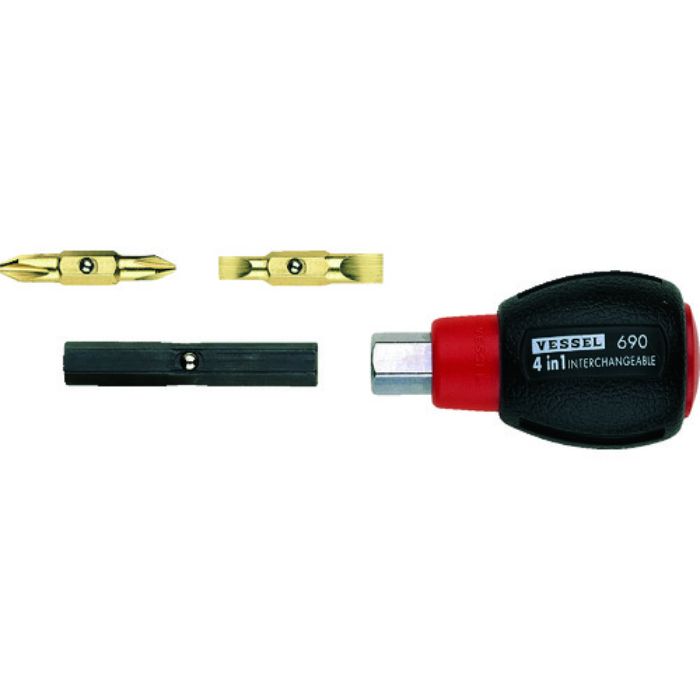 VESSEL クッション4WAYスタビードライバー No.TD-110(+1/+2・-4.5/-6)(Tcode:3715183)