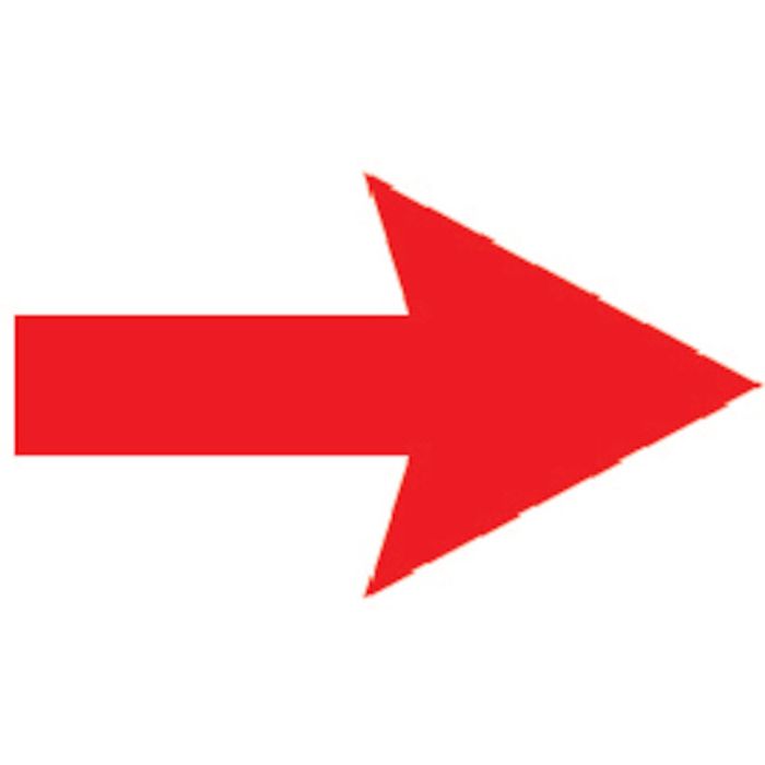 TRUSCO ドアプレート 矢印 裏面テープ付 40X60 厚み2MM(Tcode:2564562)