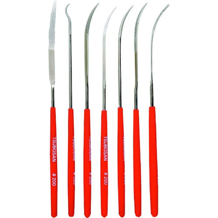 ツボサン ダイヤモンドヤスリ 片コテ7種セット #200(Tcode:8529143)