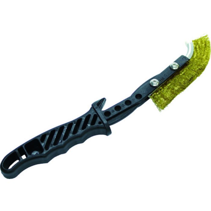 TRUSCO チャンネルブラシ EグリップJ型 真鍮線(Tcode:8563548)