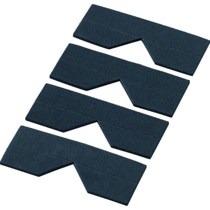 TRUSCO エッジクッションテープ コーナー用 ブラック 4枚入(Tcode:3292312)