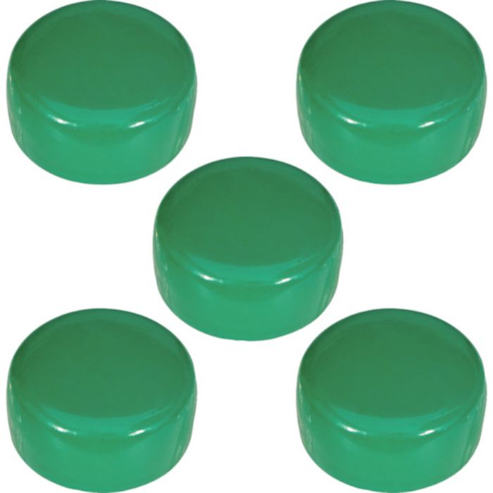 TRUSCO フェライトポリアミド磁石 Φ18 緑 5個入(Tcode:4894472)