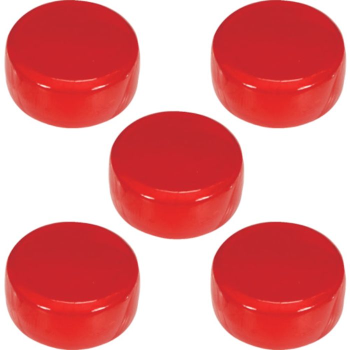 TRUSCO フェライトポリアミド磁石 Φ18 赤 5個入(Tcode:4894481)