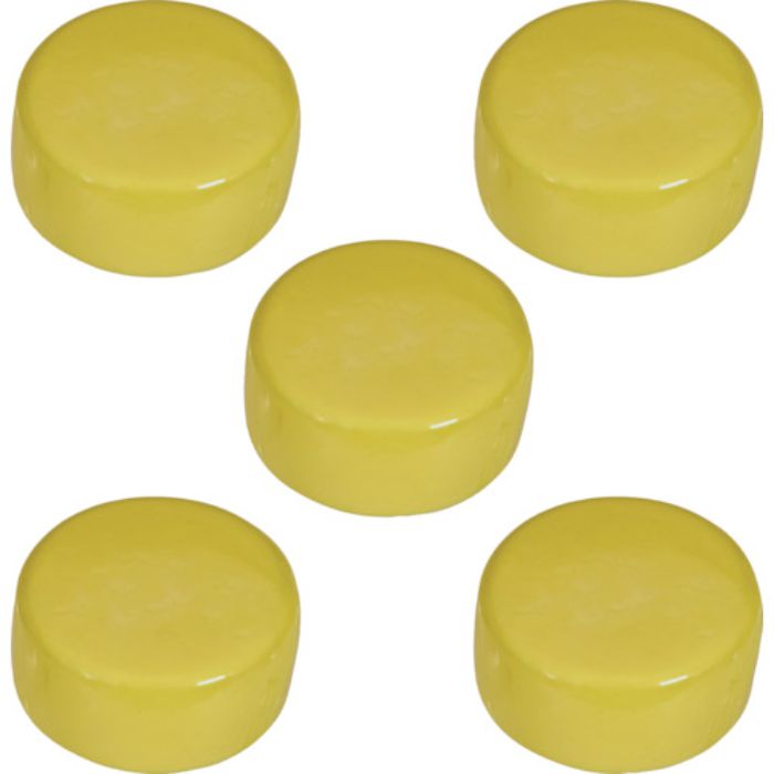 TRUSCO フェライトポリアミド磁石 Φ18 黄 5個入(Tcode:4894502)