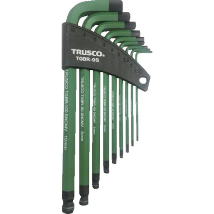 TRUSCO カラーボールポイント六角棒レンチセット 9本組(Tcode:2179004)