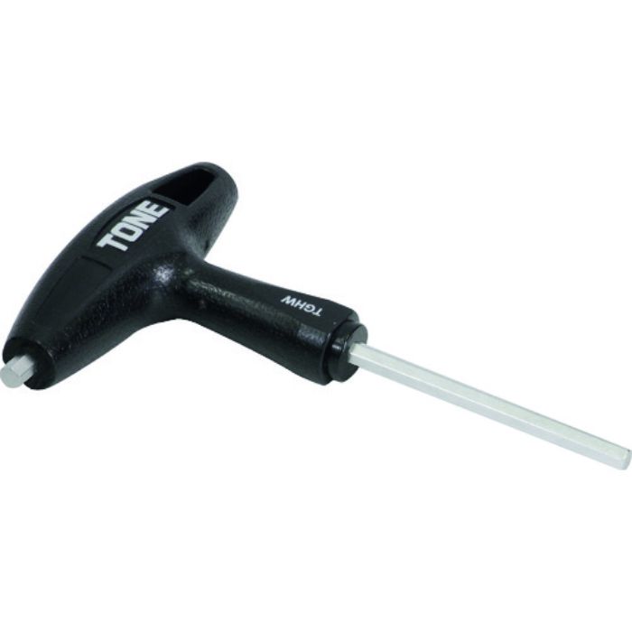 TONE 六角棒レンチ(T形) グリップヘキサゴンレンチ 対辺寸法5mm 全長158mm(Tcode:2178919)