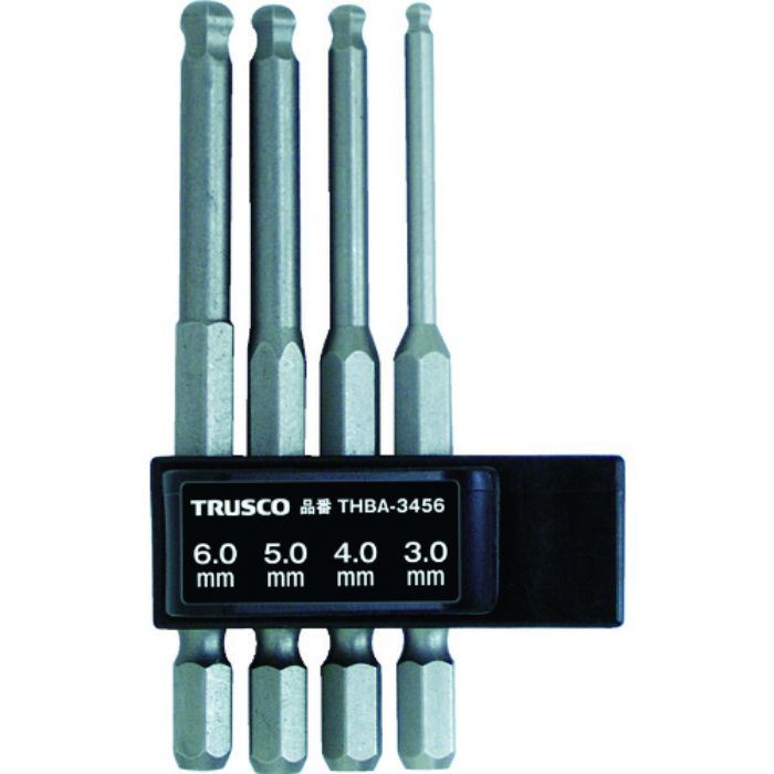 TRUSCO ボールポイント六角ビット4本組セット(Tcode:7652224)