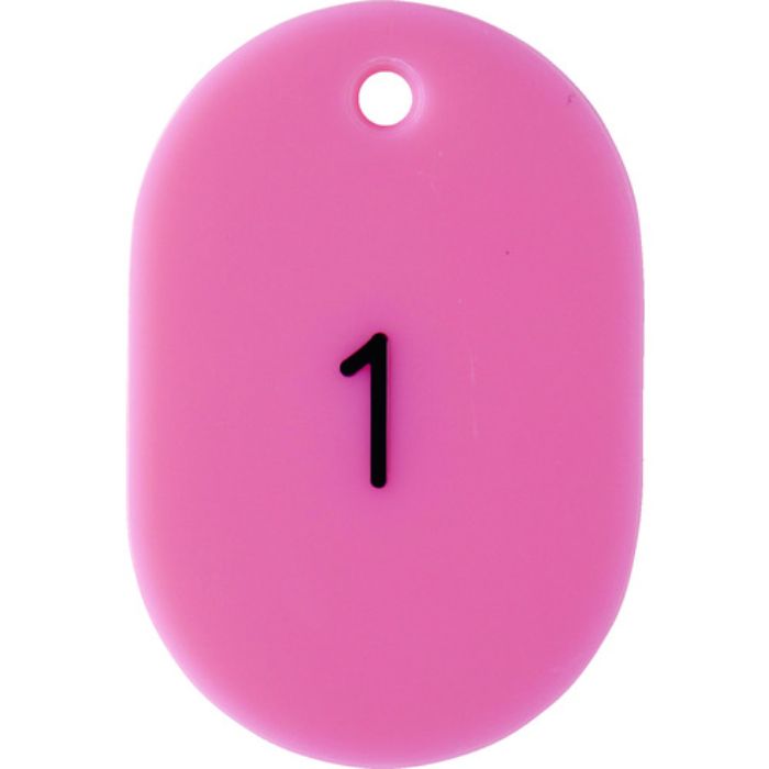 TRUSCO 番号入小判札 大 60X40 1〜25 ピンク(Tcode:1162312)