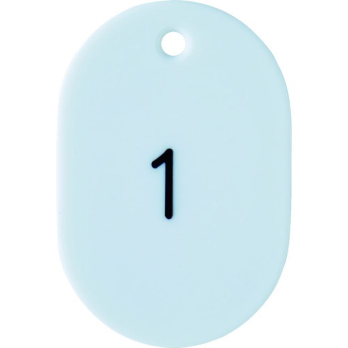 TRUSCO 番号入小判札 大 60X40 1〜25 白(Tcode:1162310)