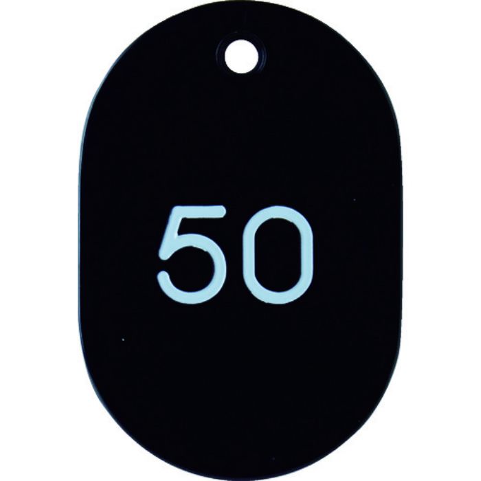 TRUSCO 番号入小判札 大 60X40 26〜50 黒(Tcode:1162327)