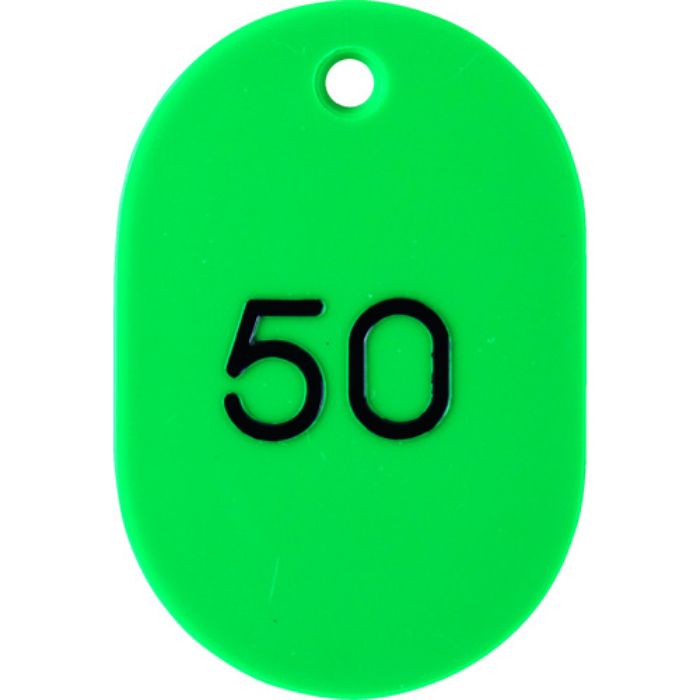 TRUSCO 番号入小判札 大 60X40 26〜50 緑(Tcode:1162325)