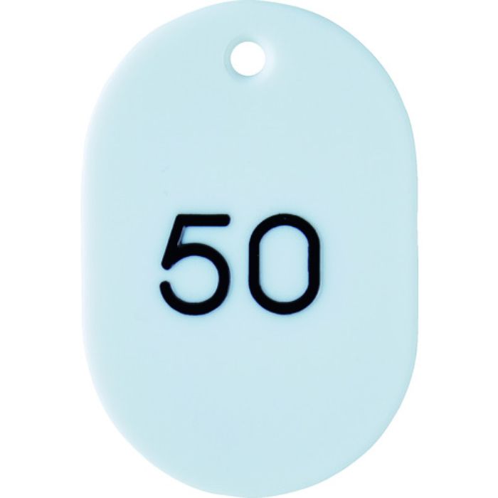 TRUSCO 番号入小判札 大 60X40 26〜50 白(Tcode:1162319)