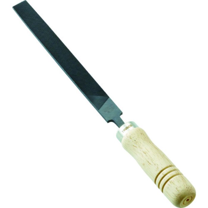 TRUSCO 鉄工用ヤスリ 木柄付 平 荒目 刃長150(Tcode:1026218)