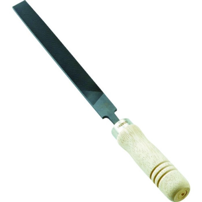 TRUSCO 鉄工用ヤスリ 木柄付 平 中目 刃長150(Tcode:1026219)