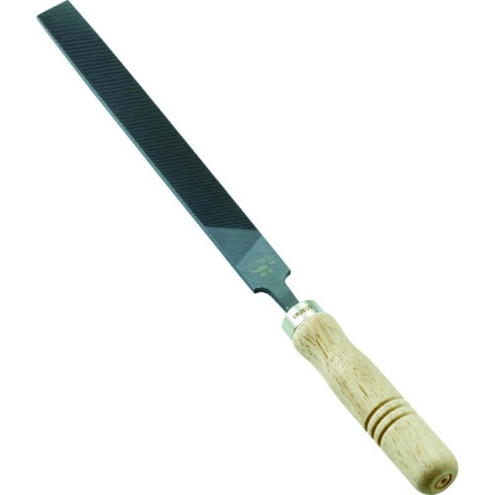 TRUSCO 鉄工用ヤスリ 木柄付 平 中目 刃長200(Tcode:1026222)