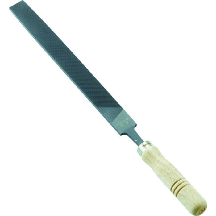 TRUSCO 鉄工用ヤスリ 木柄付 平 細目 刃長250(Tcode:1026226)