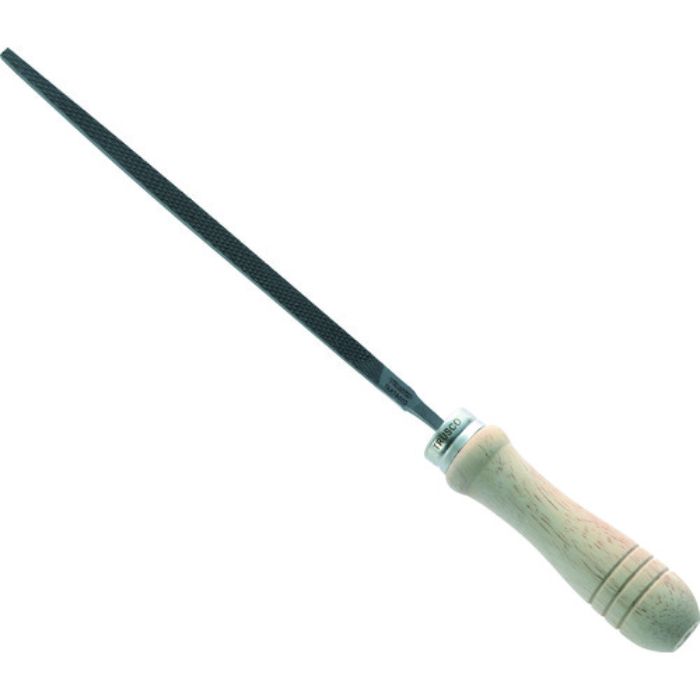 TRUSCO 鉄工用ヤスリ 木柄付 角 中目 刃長250(Tcode:2066583)