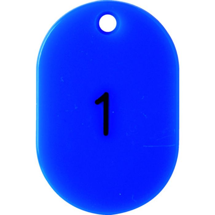 TRUSCO 番号入小判札 小 45X30 1〜25 青(Tcode:1162340)