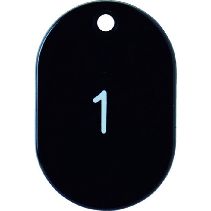 TRUSCO 番号入小判札 小 45X30 1〜25 黒(Tcode:1162344)