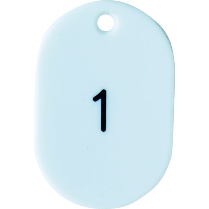 TRUSCO 番号入小判札 小 45X30 1〜25 白(Tcode:1162337)