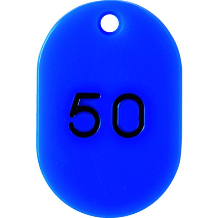 TRUSCO 番号入小判札 小 45X30 26〜50 青(Tcode:1162348)