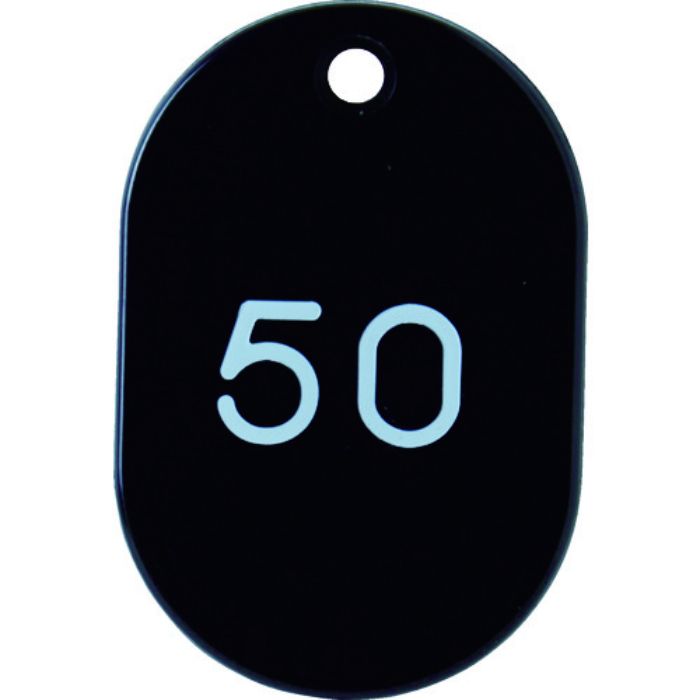 TRUSCO 番号入小判札 小 45X30 26〜50 黒(Tcode:1162353)