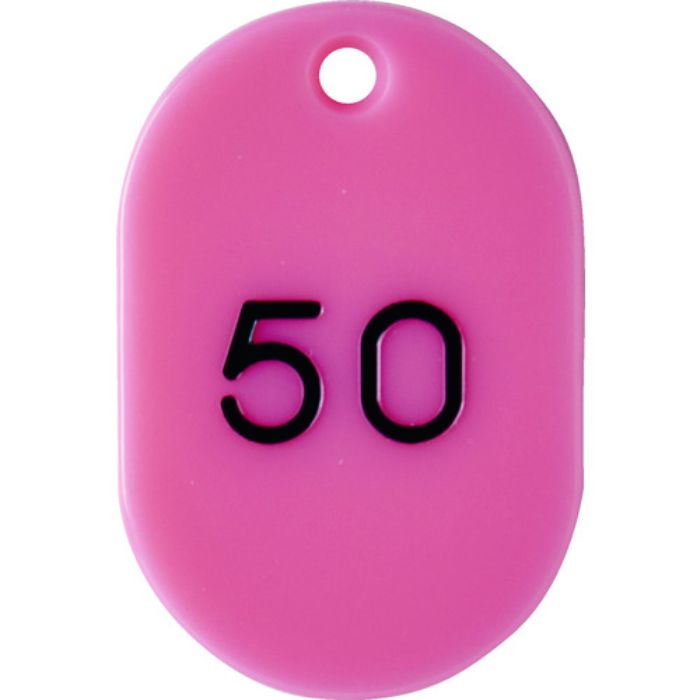 TRUSCO 番号入小判札 小 45X30 26〜50 ピンク(Tcode:1162347)